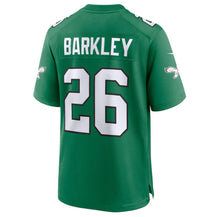 Load image into Gallery viewer, Saquon Barkley Kelly Green Alternate Philadelphia Eagles Jersey