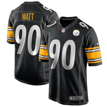 Load image into Gallery viewer, T.J. Watt Black Pittsburgh Steelers Jersey