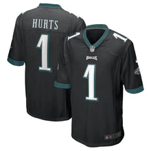 Load image into Gallery viewer, Jalen Hurts Black Philadelphia Eagles Jersey