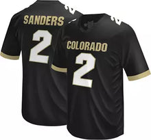 Load image into Gallery viewer, Shedeur Sanders #2 Black Colorado Buffaloes Jersey