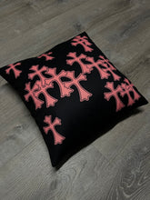 Cargar imagen en el visor de la galería, Tsunami Chrome Crosses Pillow - Salmon