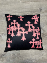 Cargar imagen en el visor de la galería, Tsunami Chrome Crosses Pillow - Salmon