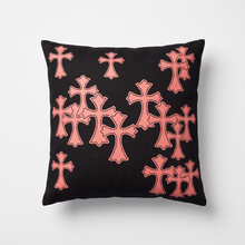 Load image into Gallery viewer, Tsunami Chrome Crosses Pillow - Salmon