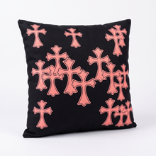 Load image into Gallery viewer, Tsunami Chrome Crosses Pillow - Salmon