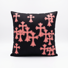 Load image into Gallery viewer, Tsunami Chrome Crosses Pillow - Salmon