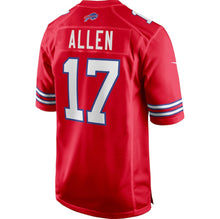 Cargar imagen en el visor de la galería, Josh Allen Buffalo Bills Red Alternate Game Jersey
