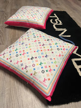 Load image into Gallery viewer, Tsunami Monogram Rainbow Pillow
