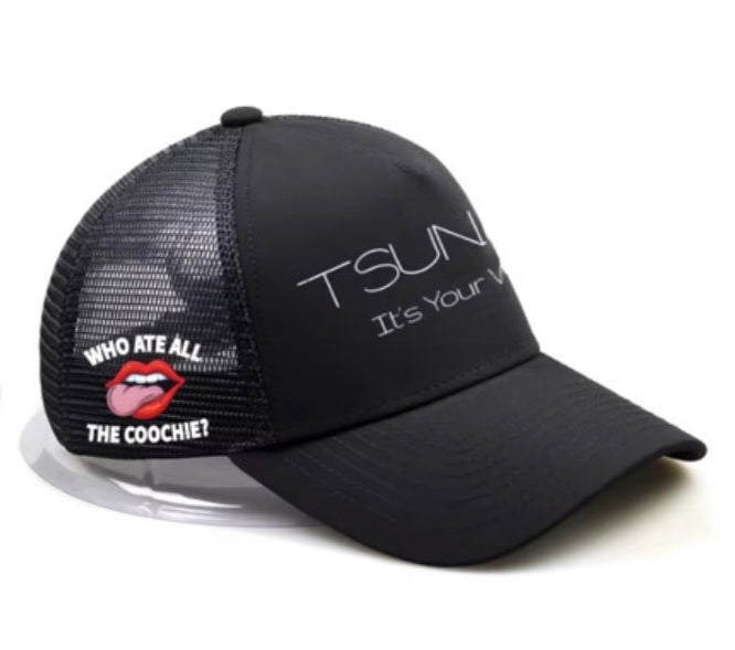 Tsunami “Who Did It?” Embroidered Trucker Hat