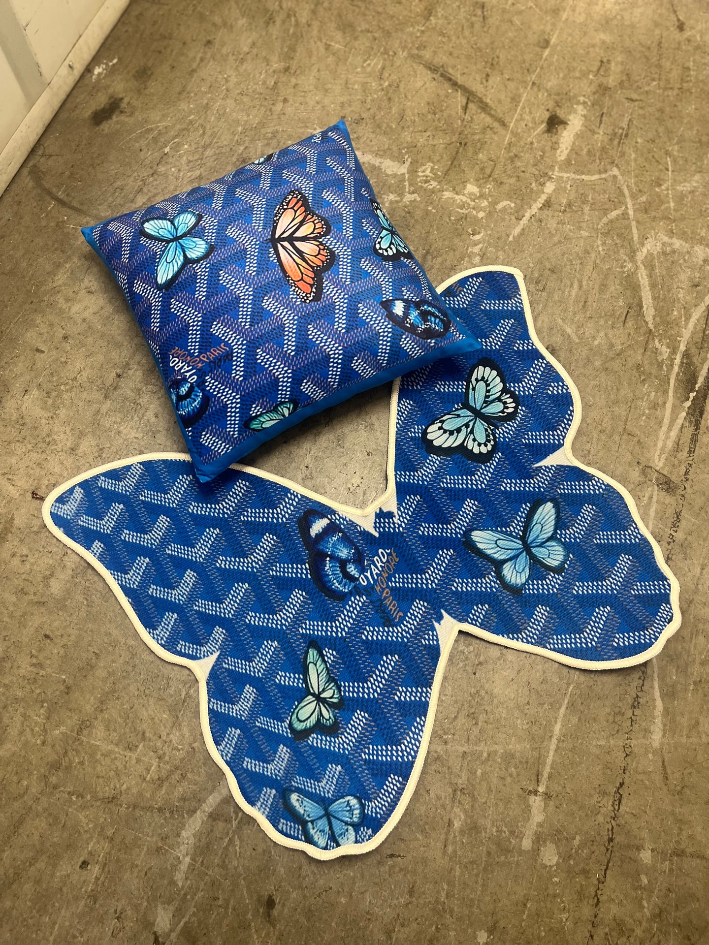 Tsunami Goyard Butterflies Pillow - Soft Furnishing Accessory
