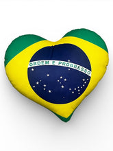 Cargar imagen en el visor de la galería, Brazil Custom Heart Shape Pillow
