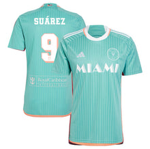 Cargar imagen en el visor de la galería, Inter Miami CF Luis Suarez adidas Aqua 2024 Archive Jersey
