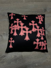 Cargar imagen en el visor de la galería, Tsunami Chrome Crosses Pillow  - Salmon

