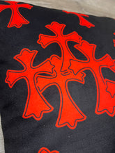 Cargar imagen en el visor de la galería, Tsunami Chrome Crosses Pillow - Fire Red
