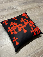 Cargar imagen en el visor de la galería, Tsunami Chrome Crosses Pillow - Fire Red
