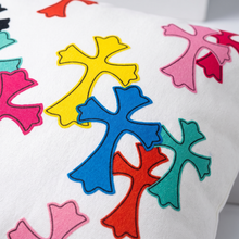 Cargar imagen en el visor de la galería, Chrome Crosses Pillow - Pure
