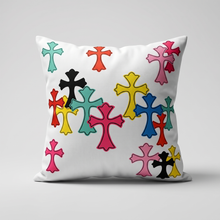 Cargar imagen en el visor de la galería, Chrome Crosses Pillow - Pure
