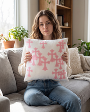 Cargar imagen en el visor de la galería, Tsunami Chrome Crosses Pillow - Rose
