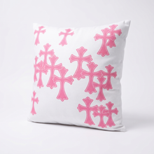 Cargar imagen en el visor de la galería, Tsunami Chrome Crosses Pillow - Rose
