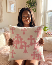Cargar imagen en el visor de la galería, Tsunami Chrome Crosses Pillow - Rose
