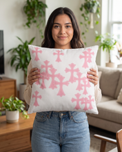Cargar imagen en el visor de la galería, Tsunami Chrome Crosses Pillow - Rose
