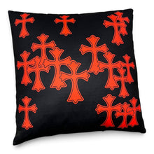 Cargar imagen en el visor de la galería, Tsunami Chrome Crosses Pillow - Fire Red
